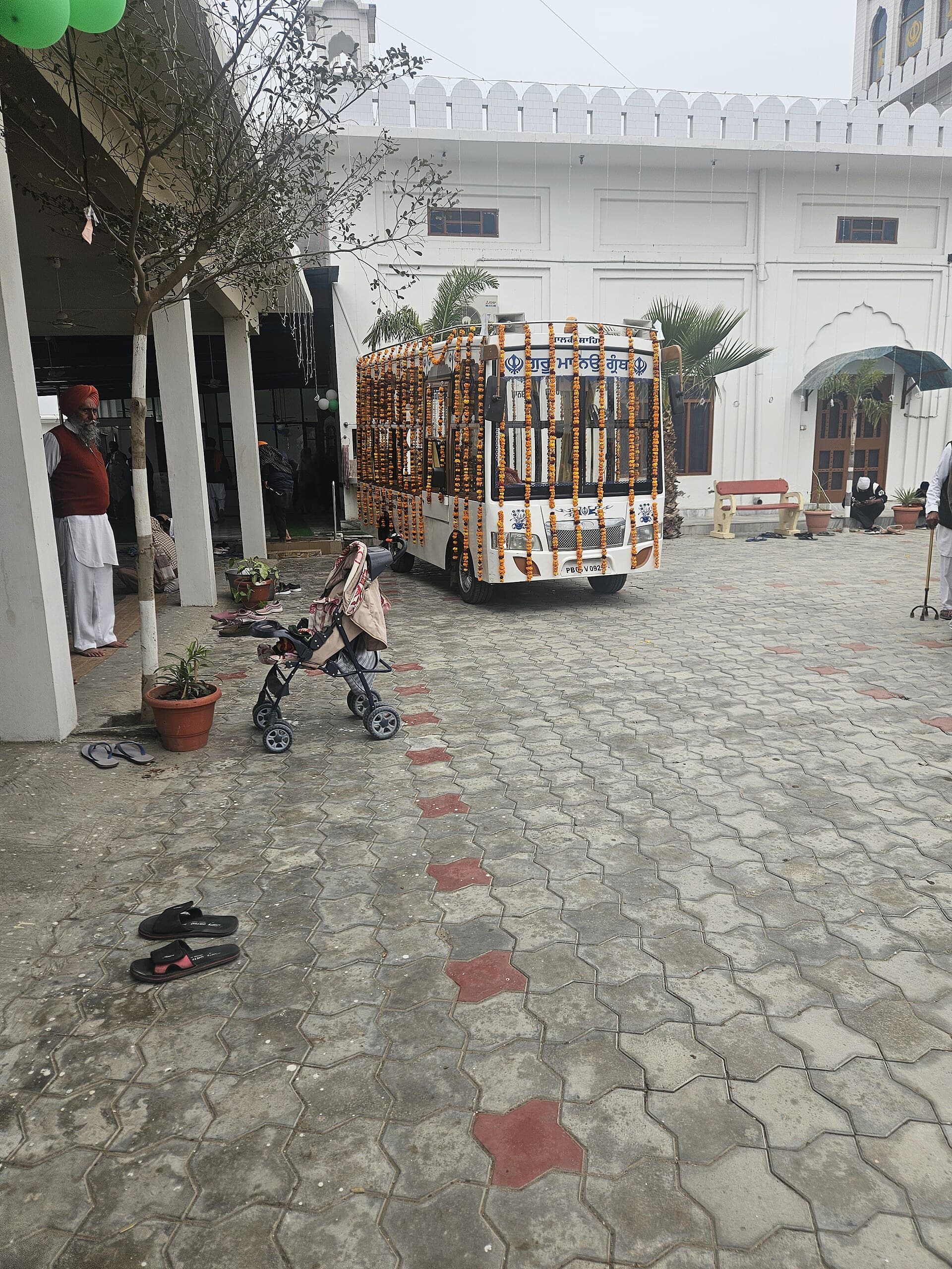 The courtyard of Gurdwara Sri Guru Nanak Darbar in Jalalabad